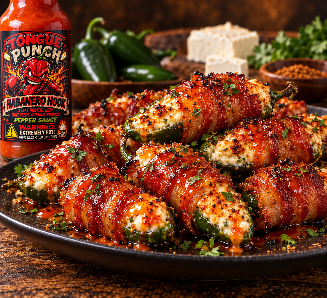 Bacon-Wrapped Jalapeño Poppers