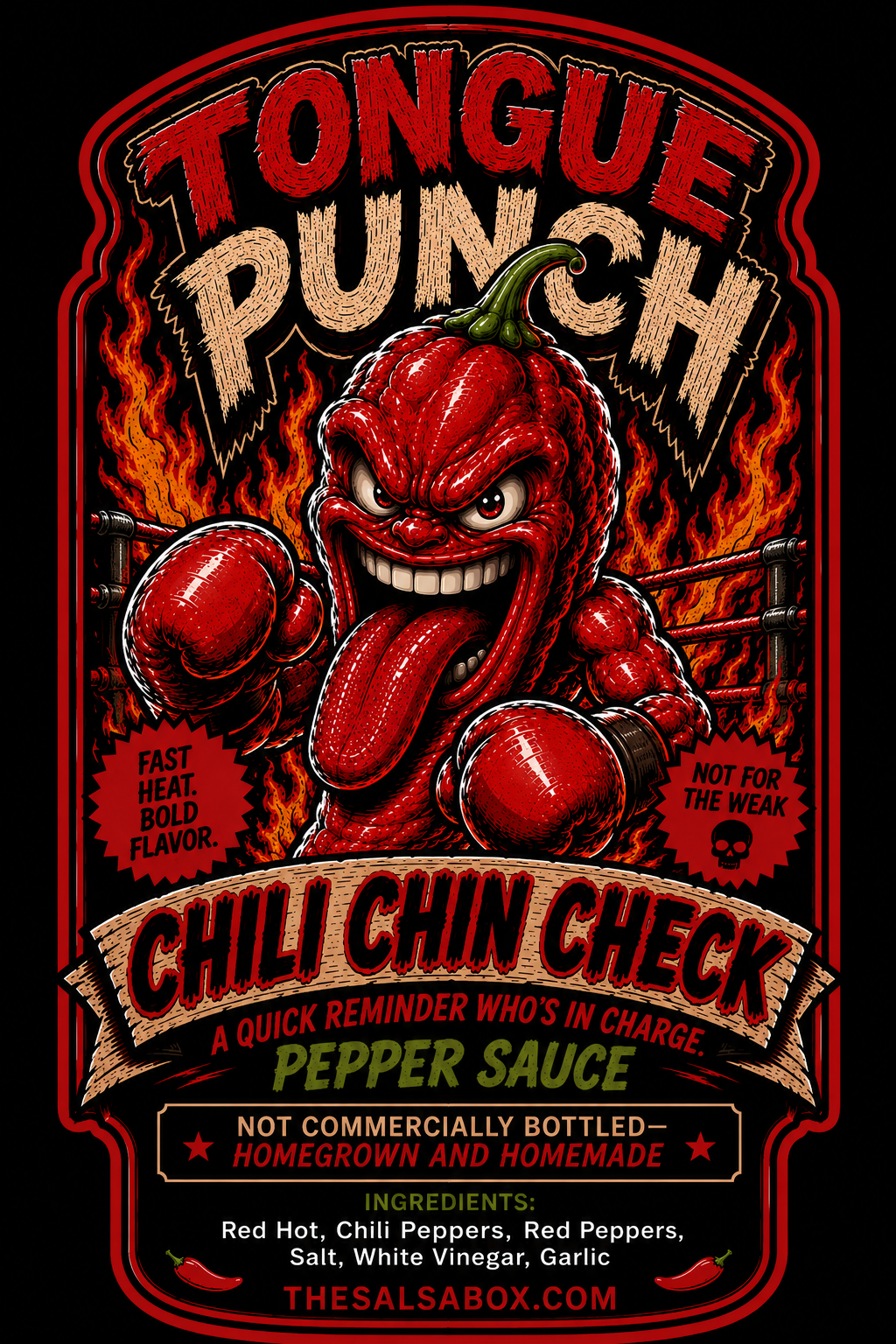 Chili Chin Check Label