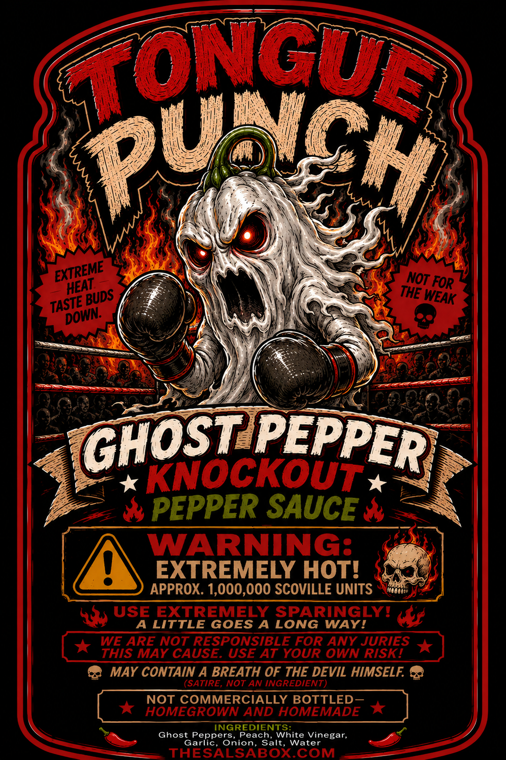 Ghost Pepper Knockout Label