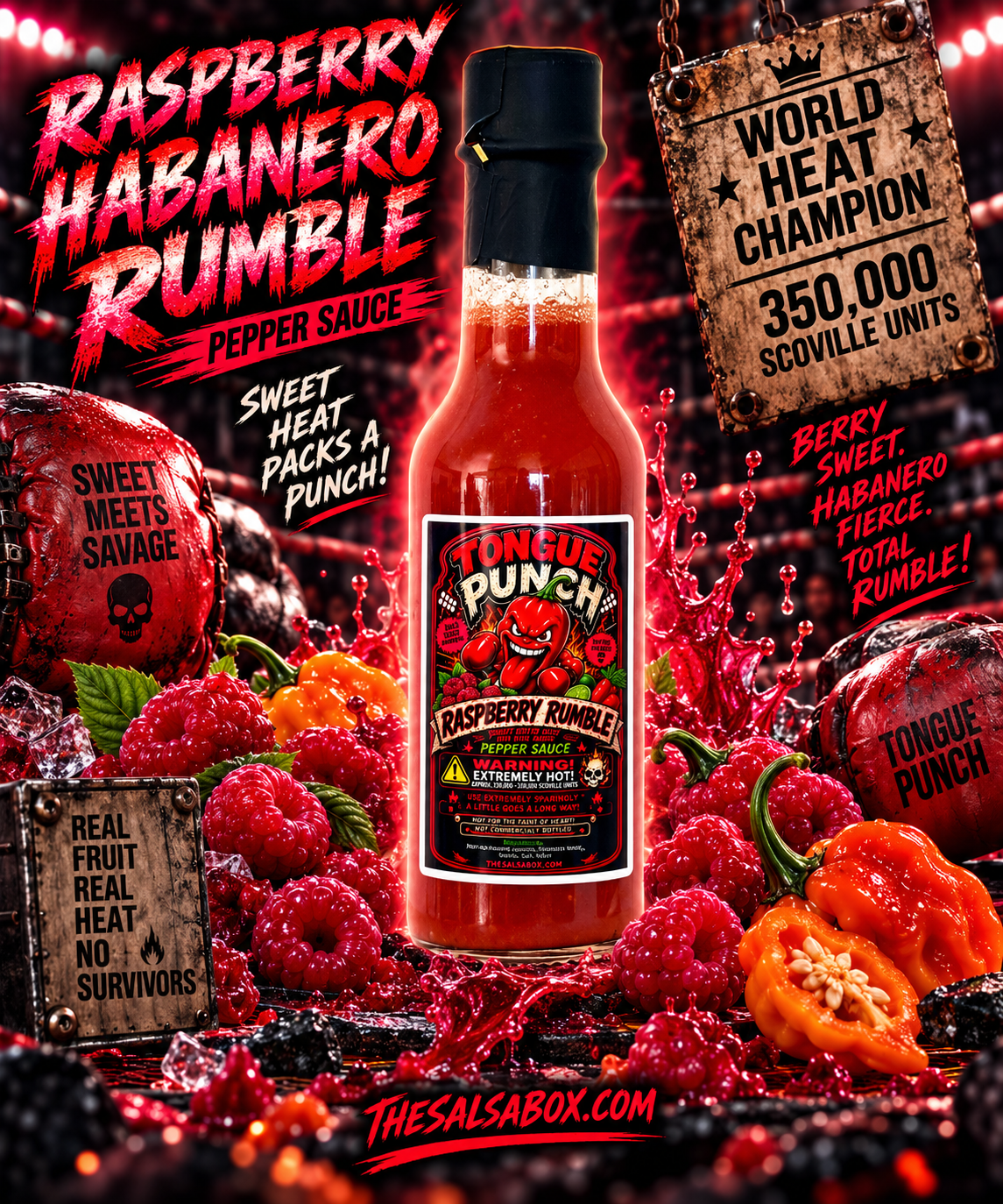 Raspberry Habanero Rumble Bottle