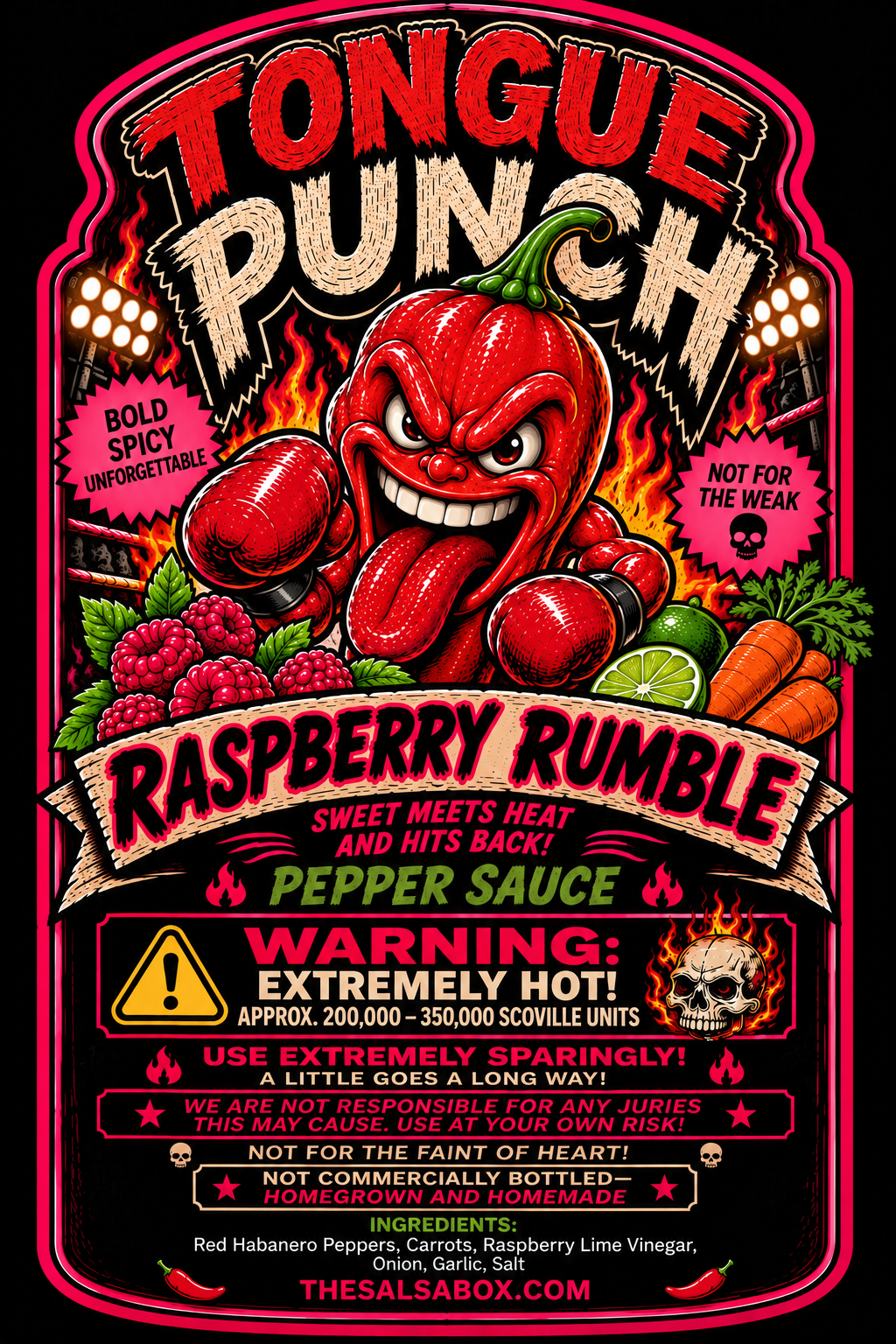 Raspberry Habanero Rumble Label