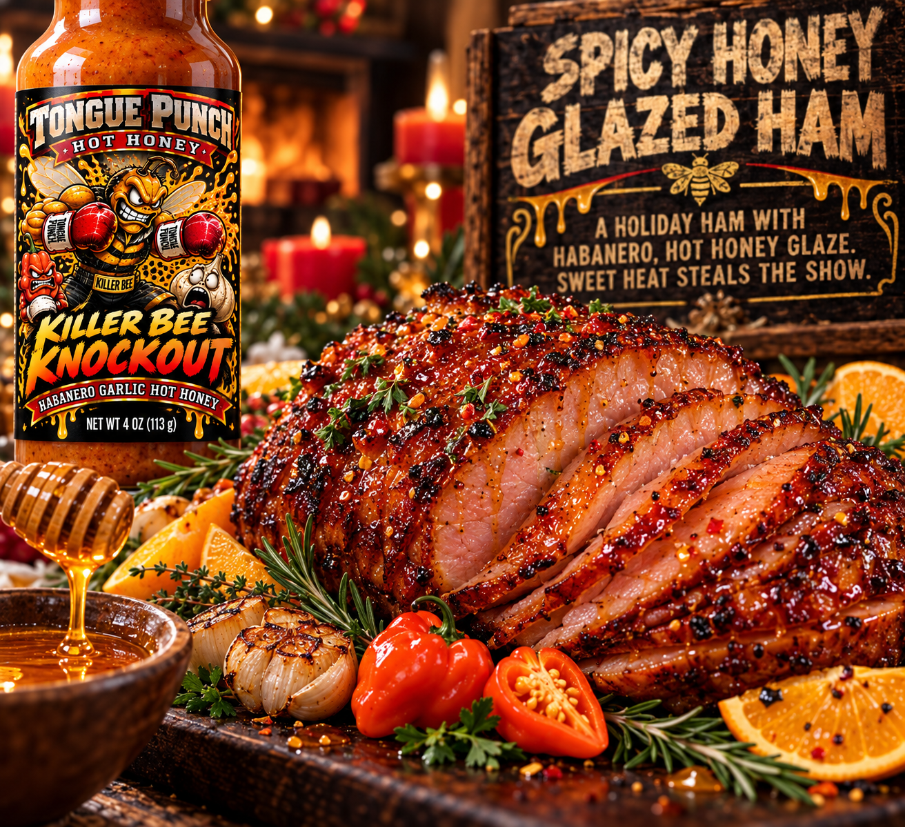 Spicy Honey Glazed Ham