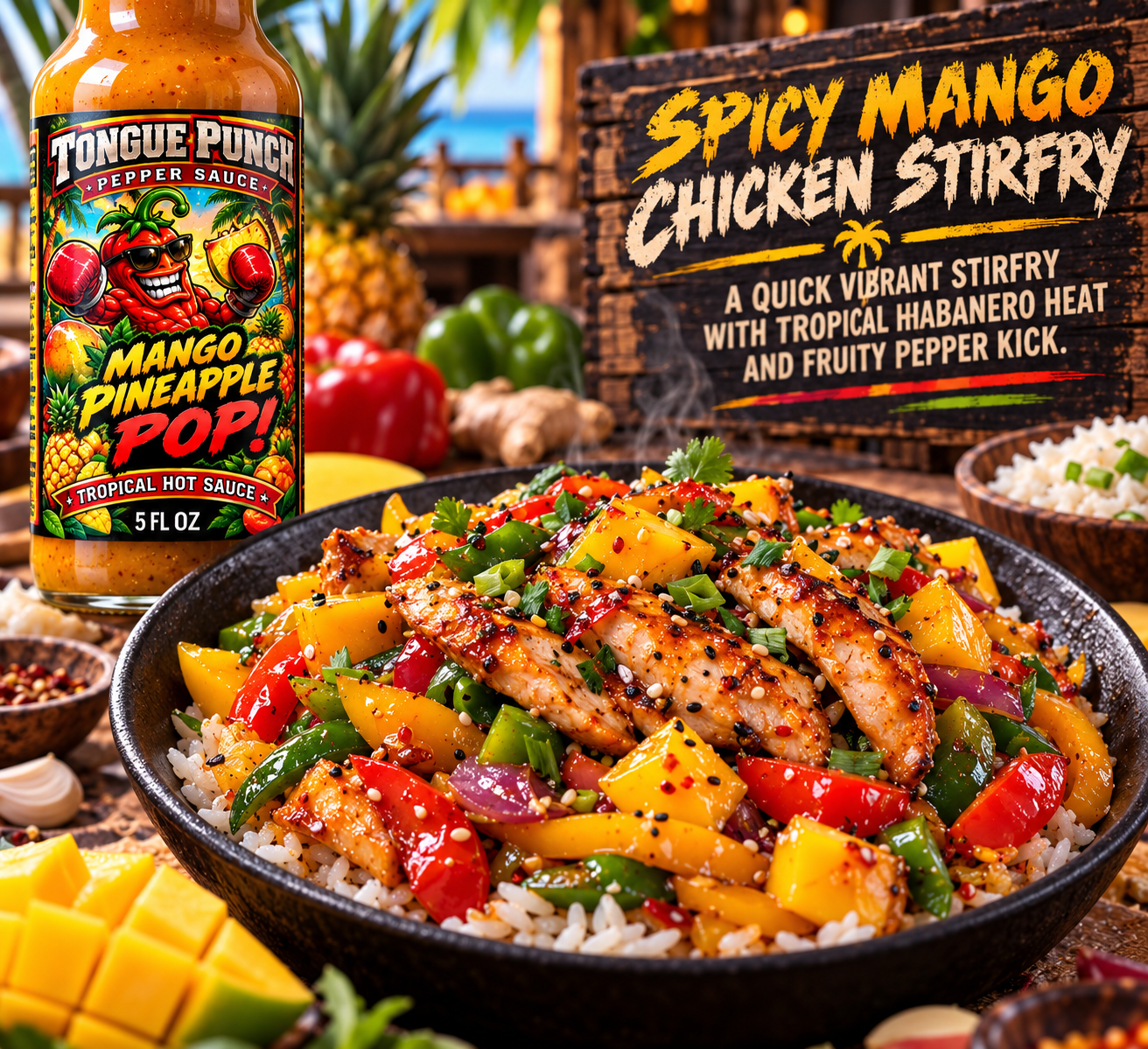 Spicy Mango Chicken Stir-Fry