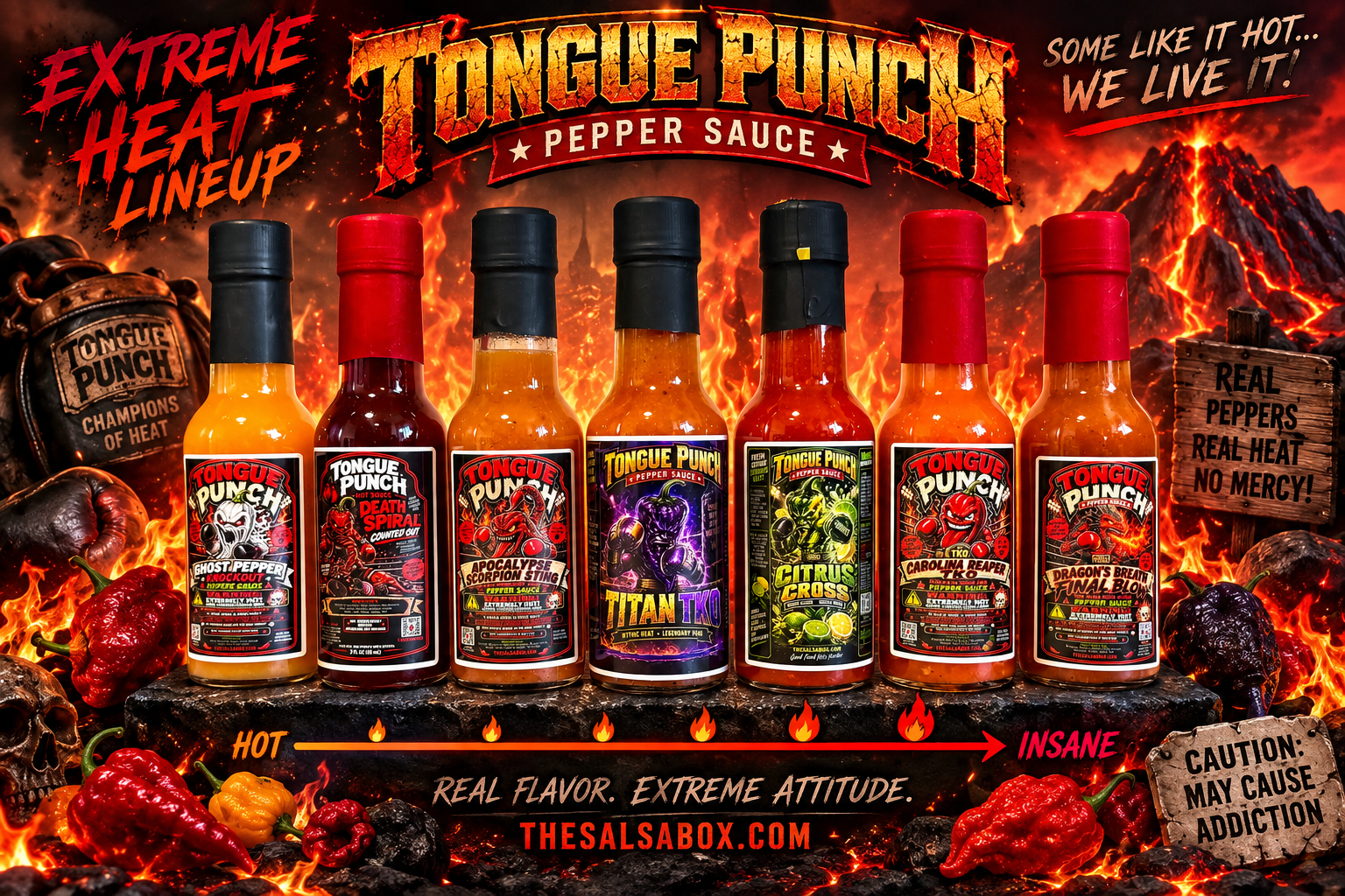 Super Hot Bottles Lineup