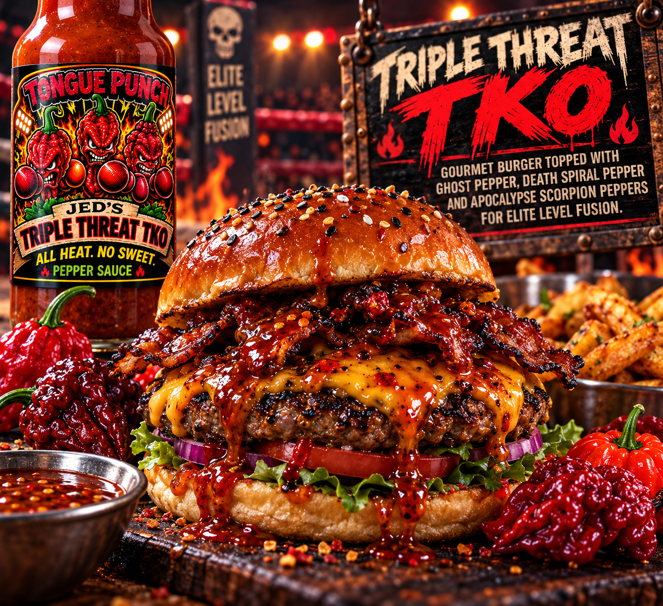 Triple-Threat TKO Burger