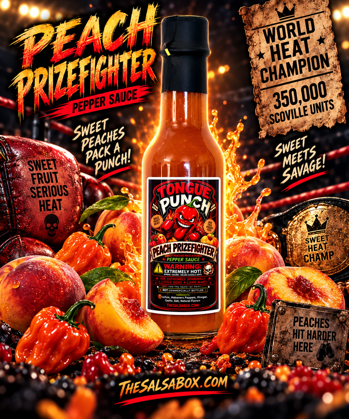 Peach Habanero Prizefighter Bottle