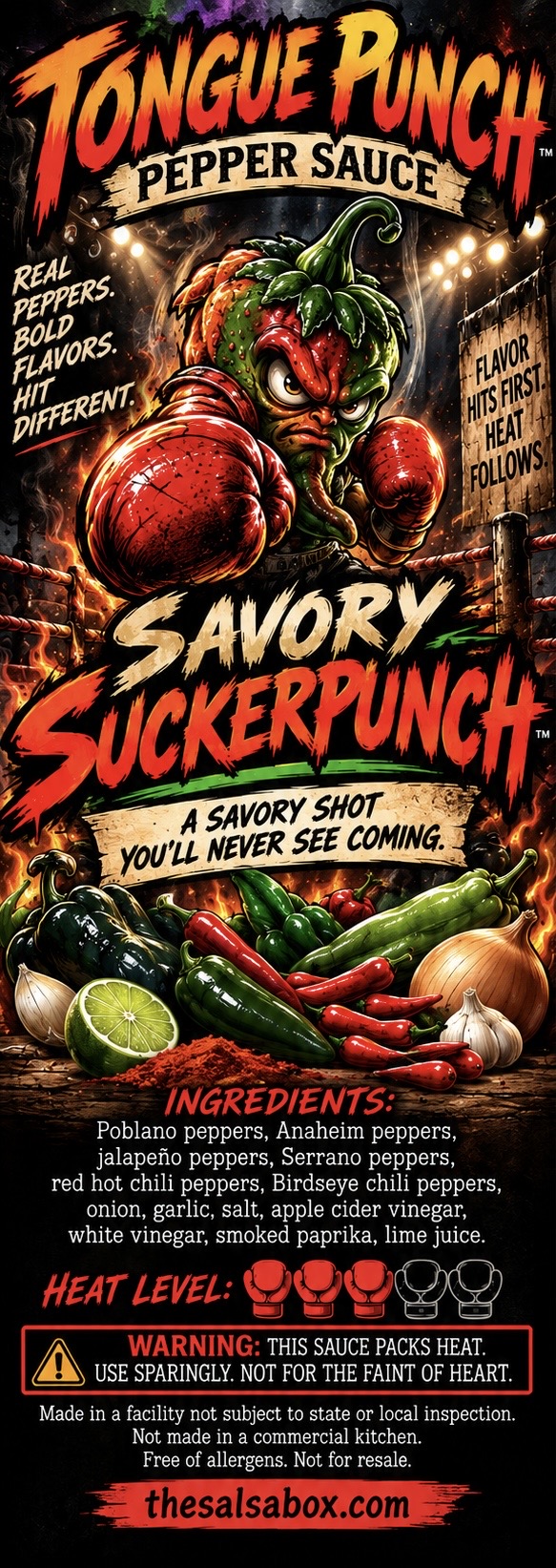 Savory Sucker Punch Label