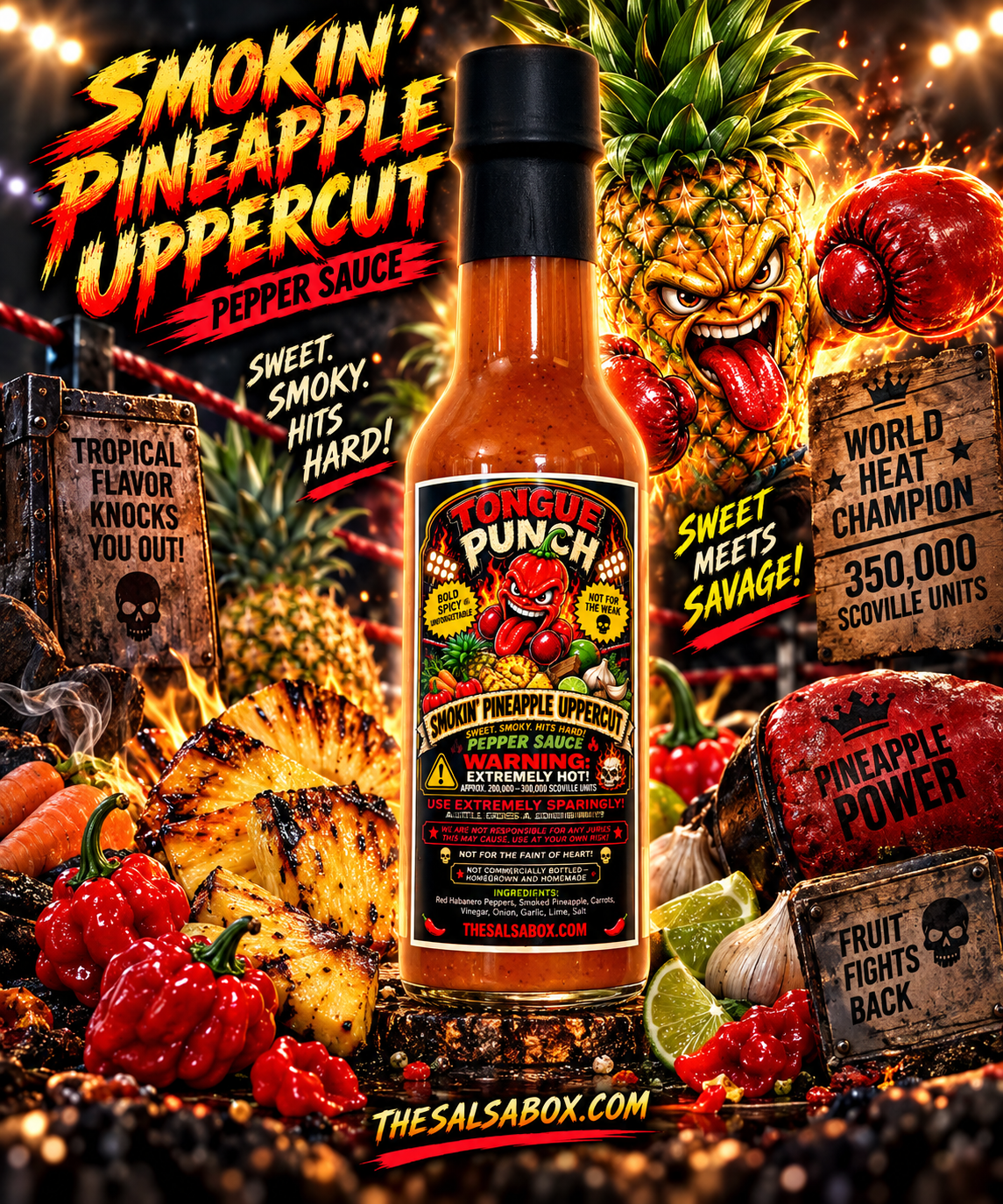 Smokin' Pineapple Habanero Uppercut Bottle