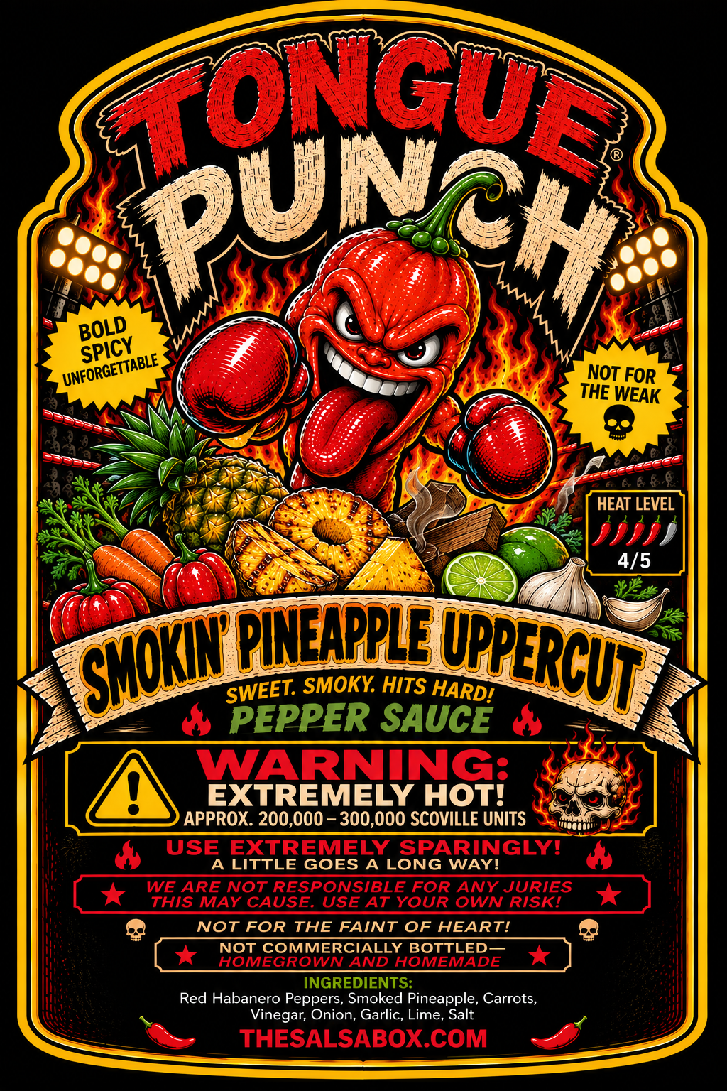 Smokin' Pineapple Habanero Uppercut Label